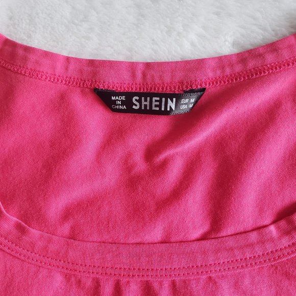 SHEIN Women's Sleeveless Basic Scoop Neck Fuchsia Mini Shirt Dress SZ M - Picture 5 of 14